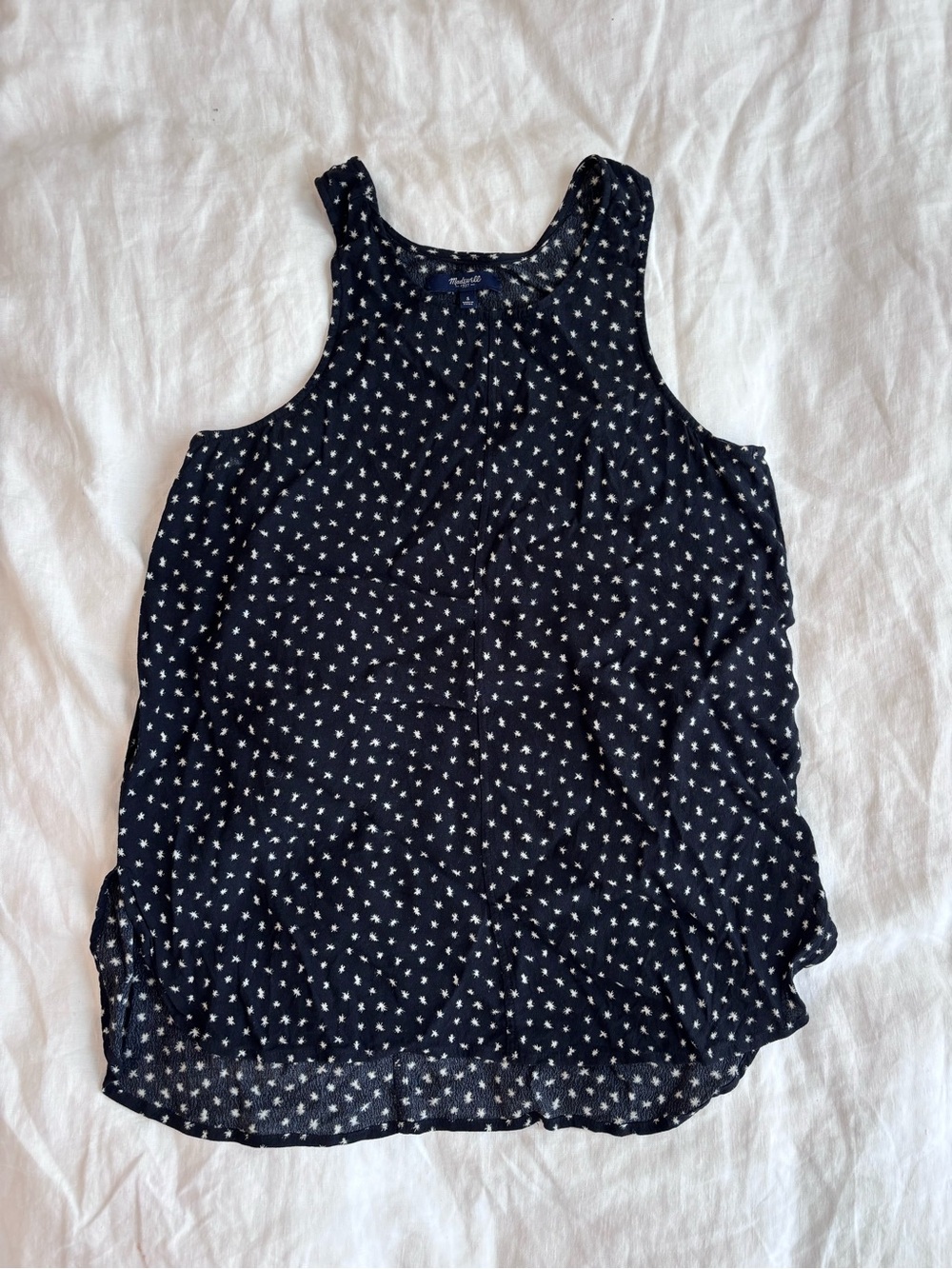 Vintage Madewell navy printed tank